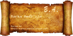 Barka Amázia névjegykártya